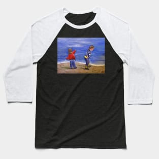 Playing on the beach Baseball T-Shirt